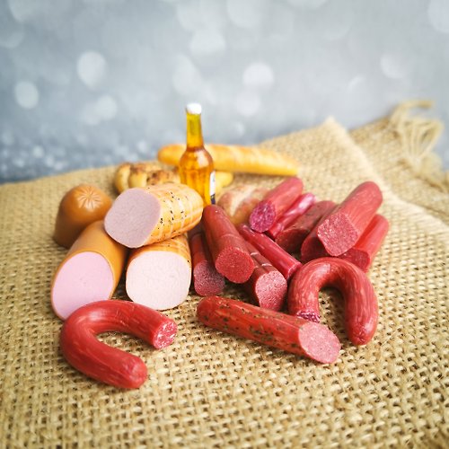 FRUIT STORIES 現實食物 1/6香腸波隆那香腸波蘭香腸薩拉米香腸 玩具