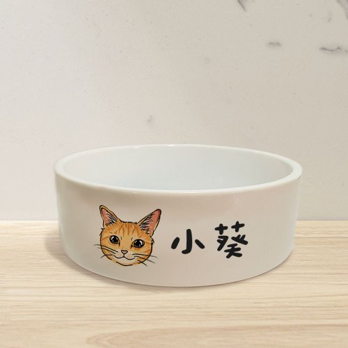 iShare愛現 寵物圖樣平口陶瓷碗 多圖樣可選 客製化 飼料碗 水碗 大碗/小碗