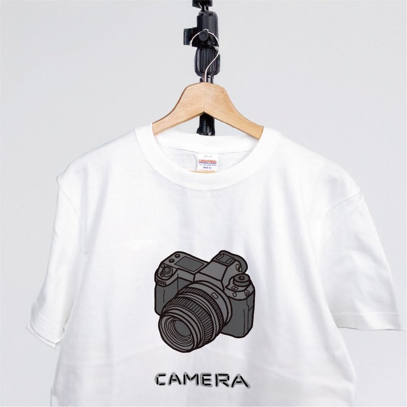 中判カメラ Tシャツ | A017 - Tシャツ メンズ - コットン・麻 多色