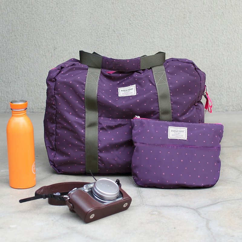 新版~柔星收納旅行袋-紫色_100420 - 側背包/斜孭袋 - 聚酯纖維 紫色