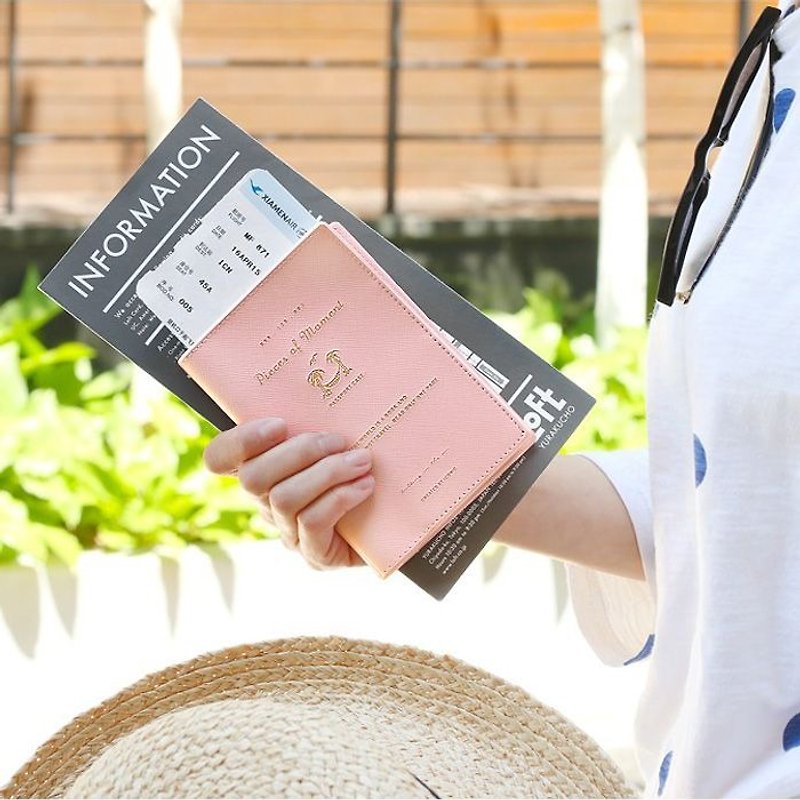 飛行日記護照套-粉紅,ICO86826 - 護照套 - 塑膠 粉紅色