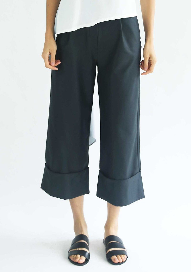 ROSENBURG CUFF PANTS - DARK SLATE GREY - กางเกงขายาว - เส้นใยสังเคราะห์ สีเขียว