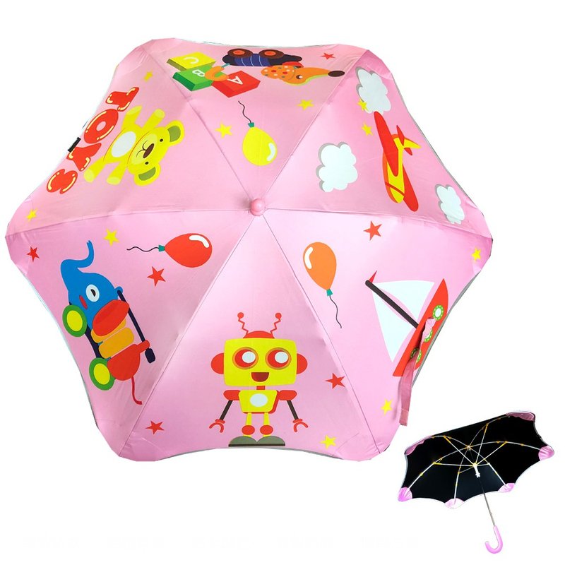 Children's rounded luminous straight handle umbrella-toy story-pink (length is not too long) - Kids' Raincoats & Rain Gear - Waterproof Material 