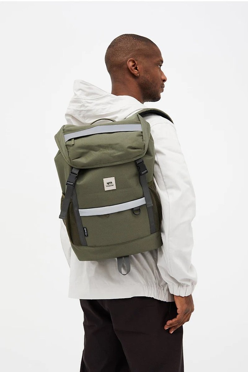 Lefrik from Spain - 15'Mountain Backpack | Olive | Waterproof Computer Bag - กระเป๋าเป้สะพายหลัง - พลาสติก สีเขียว