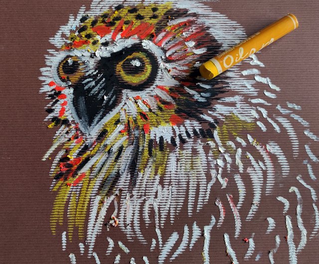オイルパステル画（30cm）原画 オイルパステル225×300mm #オイルパステル #パステル画