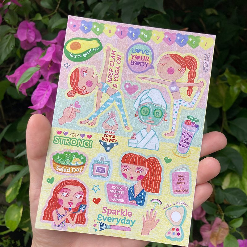Girlssss Sticker - สติกเกอร์ - กระดาษ หลากหลายสี