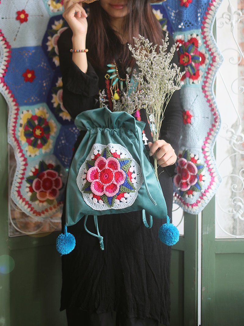 *Flower in the Wild*India-Moroccan style hand-woven travel bohemian Nepal ball bag - Messenger Bags & Sling Bags - Cotton & Hemp 