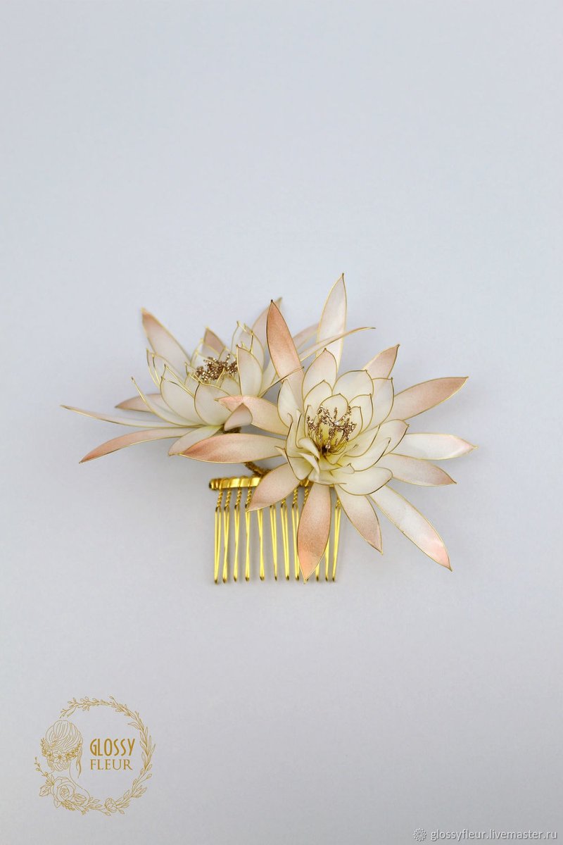 硒屬 波峰 頭髮梳 婚禮裝飾品 手工裝飾品 - 髮圈/髮夾 - 其他材質 白色