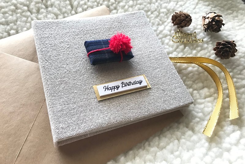 一個小禮物的祝福 | 手工卡片| 生日卡| Handmade Birthday card - 心意卡/卡片 - 其他材質 多色