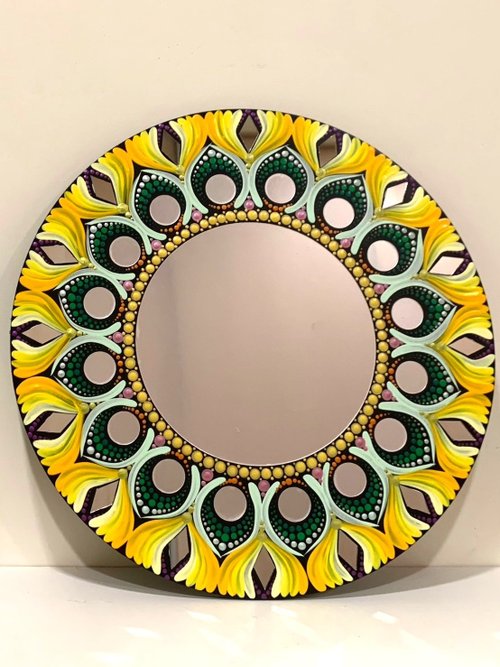 マンダラ鏡アート　カラフル マンダラ鏡アート カラフル db0b6fb19eb2f909604fa9b66d4c91
