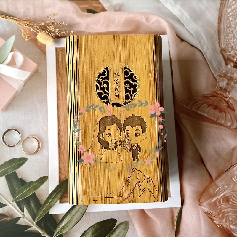 [Customized Gift Box] Wedding Souvenirs | Tea Bags | Wedding Tea Bags | Bride and Groom | Good Gifts - ชา - ไม้ไผ่ สีนำ้ตาล