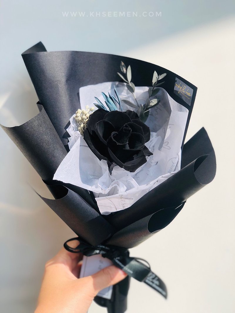wbfxhm / Je t'aime Breis Graben, Deep Black, Not Withered, Small Bouquets Four S - ช่อดอกไม้แห้ง - พืช/ดอกไม้ หลากหลายสี