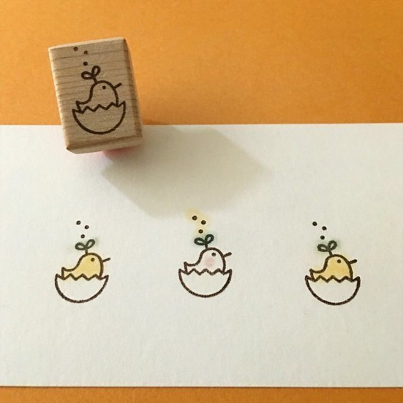 ひよこたまご 双葉ポチポチ はんこ - 印章/印台 - 橡膠 