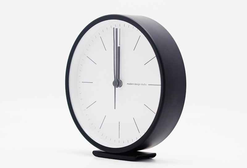 Classic - Black Mute Desk Clock Wall Mount Dual-purpose Clock Mute (Designer Private Collection) - นาฬิกา - โลหะ สีดำ