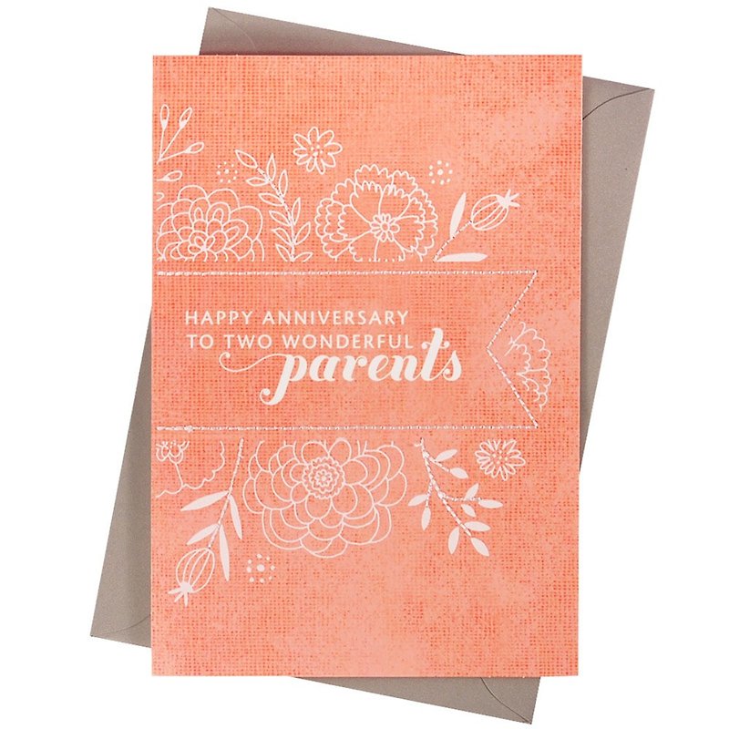 Dedicated to dear parents [Hallmark-Card Anniversary Testimonials] - Cards & Postcards - Paper Pink