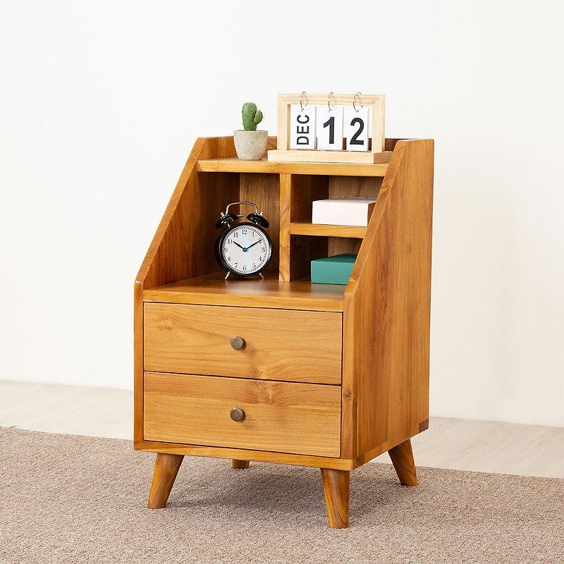 [Celebrate Forest Living] Guimi Storage Bedside Cabinet/Teak Furniture/Handmade - เฟอร์นิเจอร์อื่น ๆ - ไม้ สีนำ้ตาล