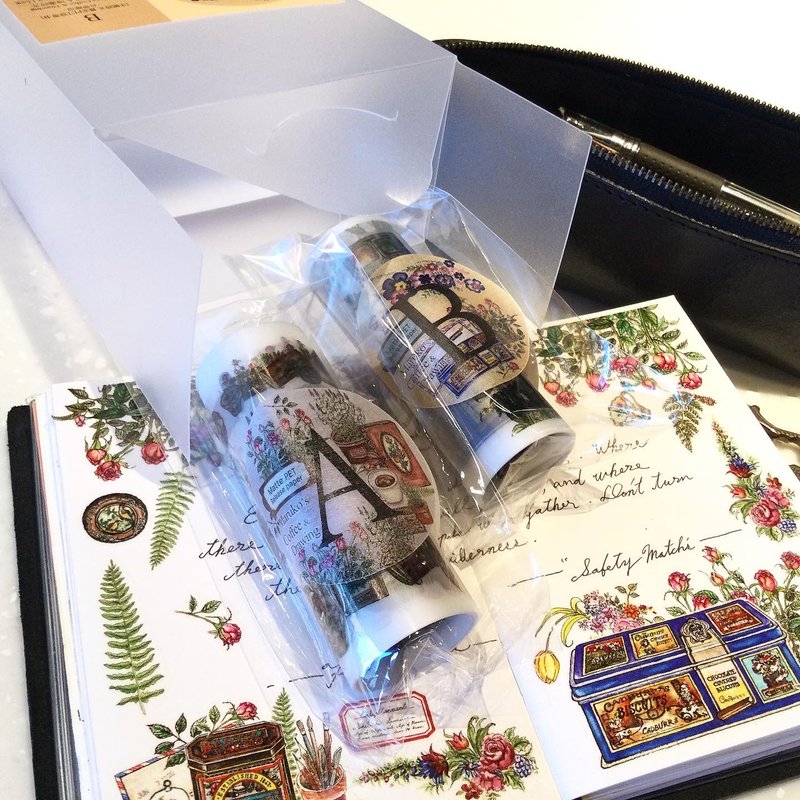分裝膠帶A+B 手帳時光 各2單位 - 紙膠帶/和紙/PET - 塑膠 