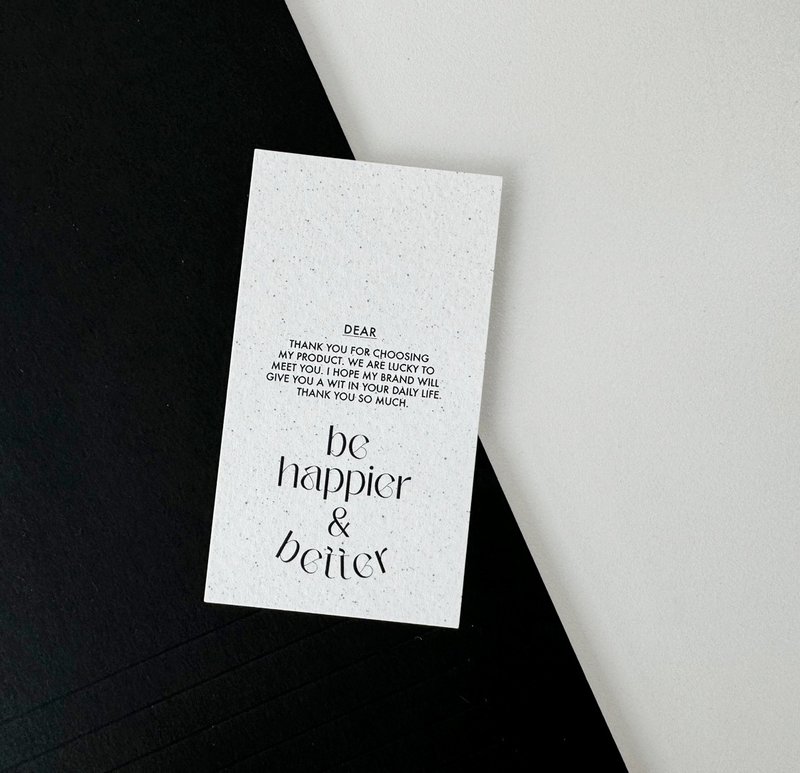 Be happier card tag (45ea)カード - การ์ด/โปสการ์ด - กระดาษ ขาว