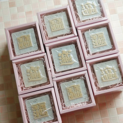 瑋。手作坊 手工皂 甜杏仁乳油木果招財手工皂(單入禮盒組)