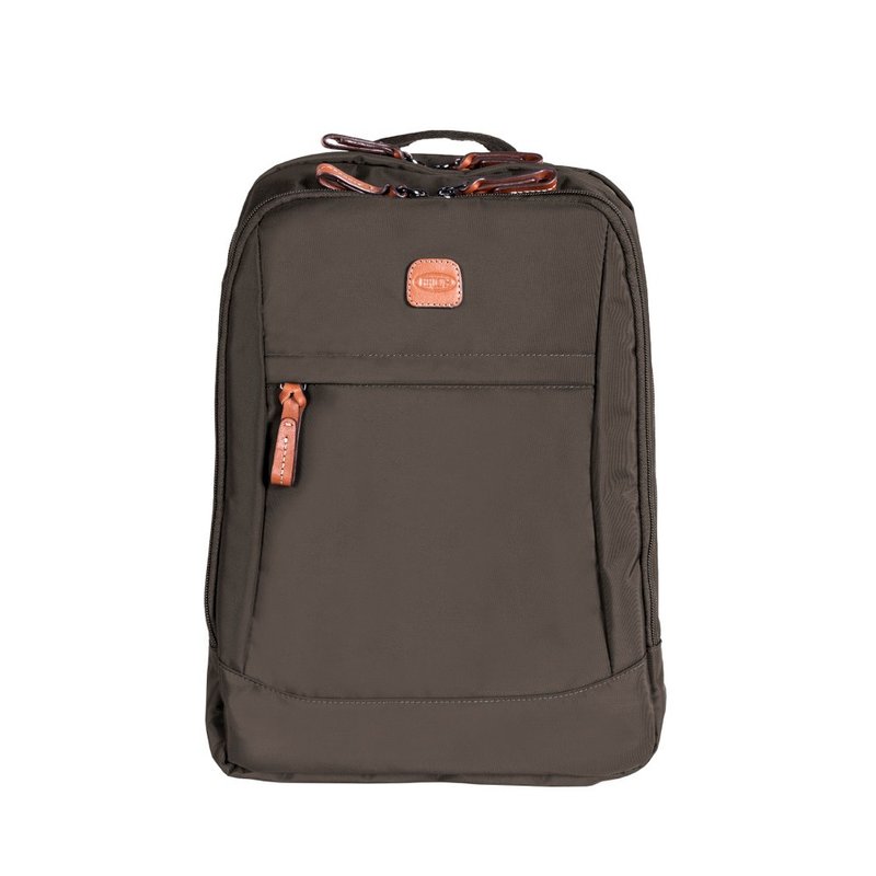 【BRIC' S】X collection lightweight travel computer backpack olive green - กระเป๋าเป้สะพายหลัง - วัสดุอื่นๆ สีเขียว