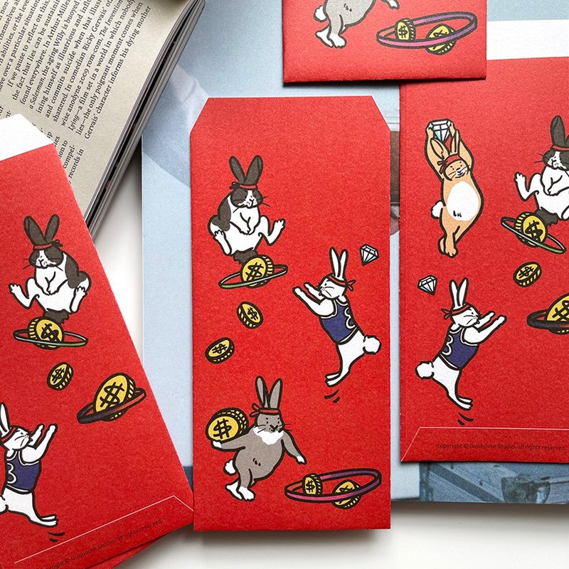 【快速出貨】兔飛猛進紅包袋利是封3入 - 紅包袋/春聯 - 紙 紅色