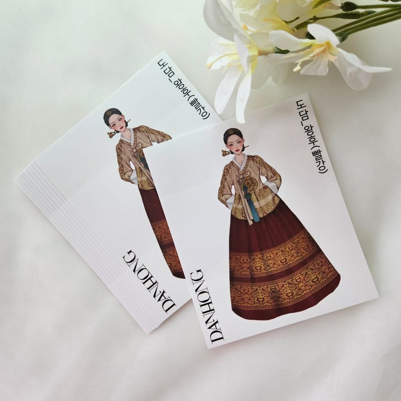 Oriental Sticker_queen_red - 貼紙 - 紙 紅色