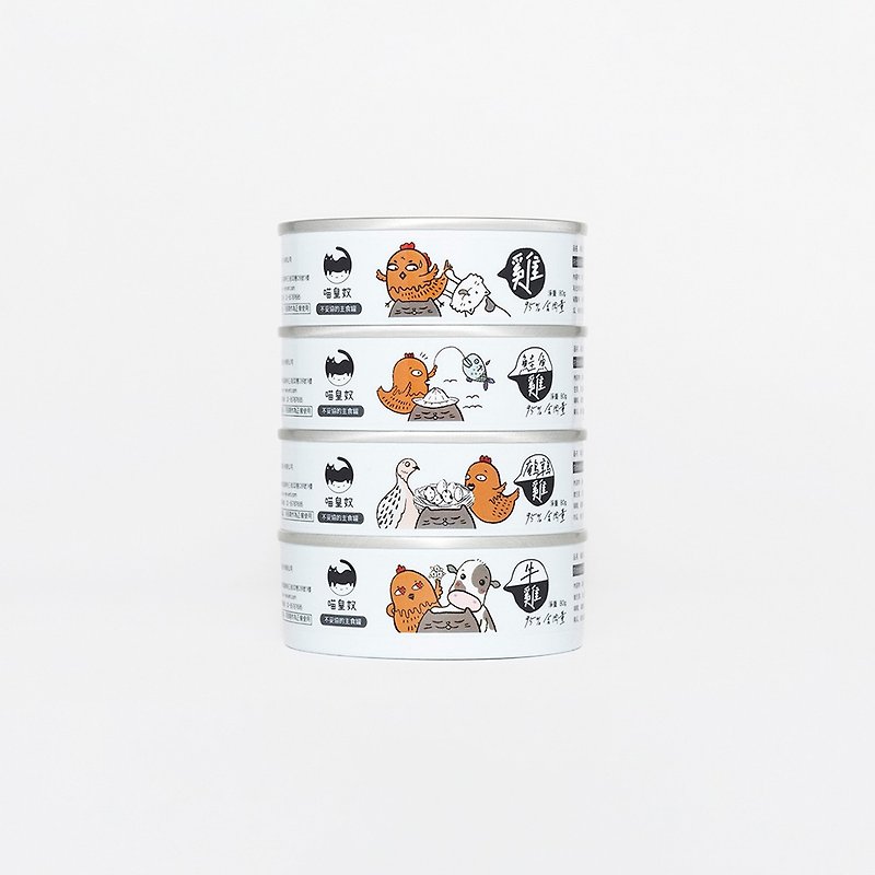 Complete Meal Can for Cats (80g×1, Grain-Free Wet Cat Food) - Dry/Canned/Fresh Food - Fresh Ingredients 