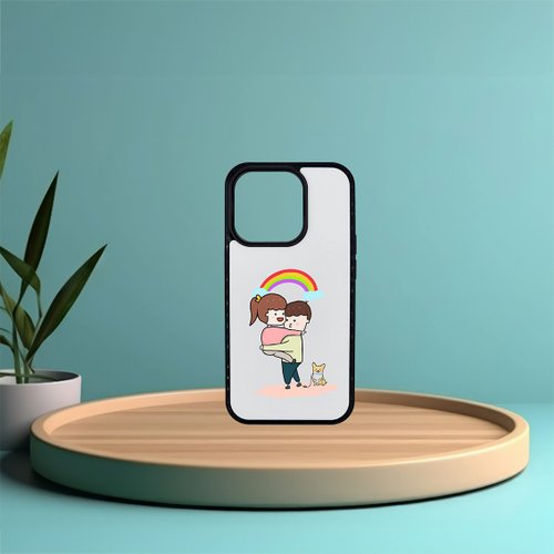 法鬥山 情侶寵物 iPhone 手機殼(彩虹)
