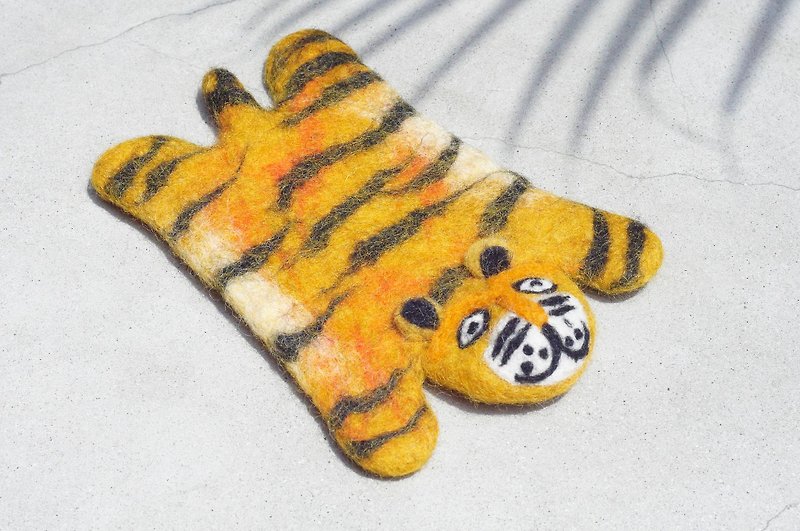 Valentine's Day Gifts National Wind Forest Wool Felt Coaster Animal Animal Coaster - Tiger Water Cup Coaster - Coasters - Wool Yellow