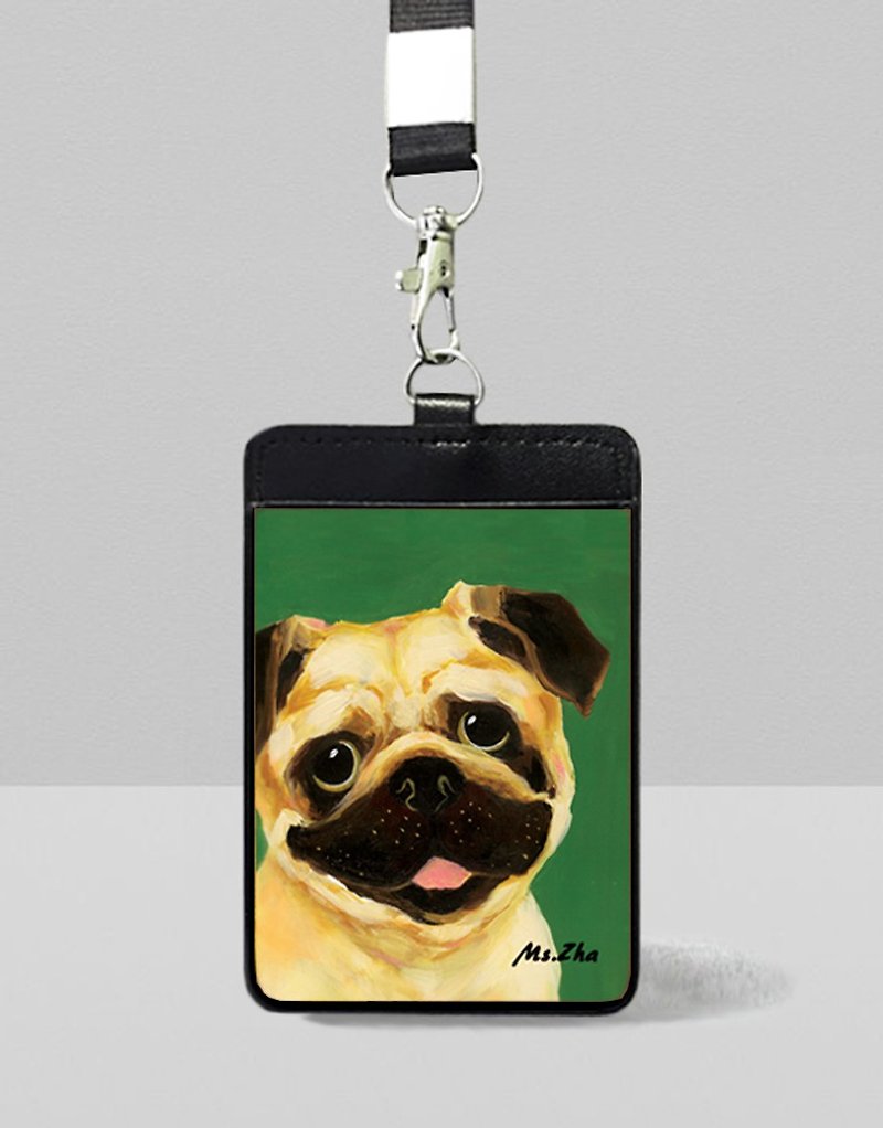Bago Identification Card Set\Funny Bago\Add a postcard for dogs, cats and cats (random) - ที่ใส่บัตรคล้องคอ - หนังเทียม 