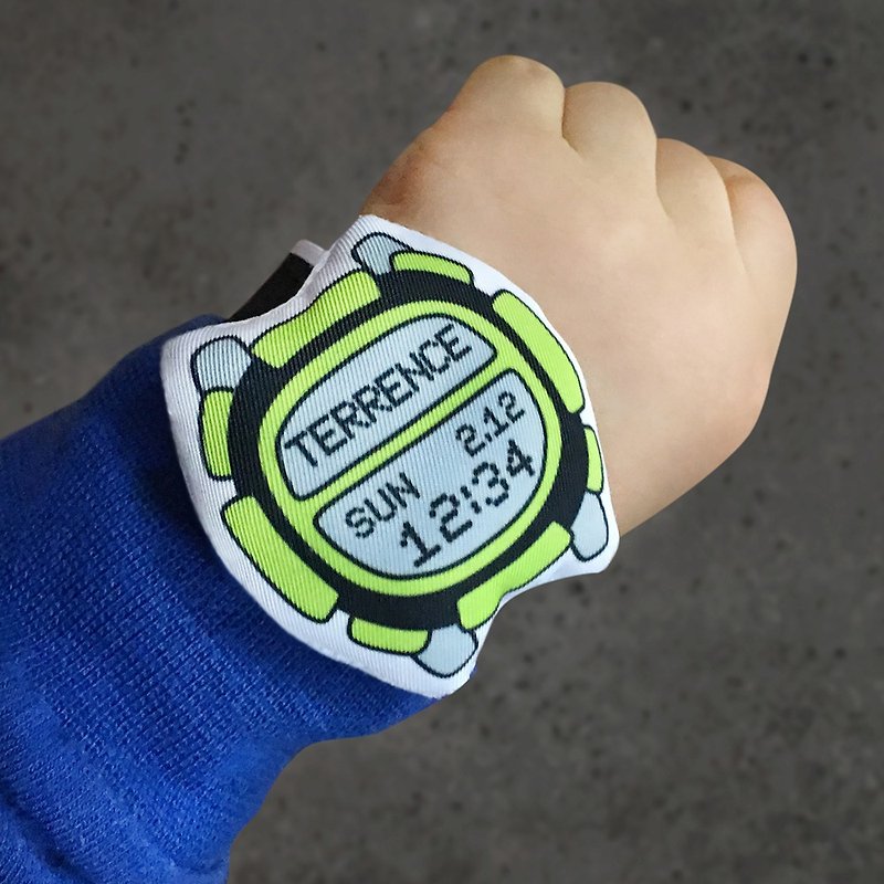 My First Watch Fabric Baby Watch (D05A04) - ของเล่นเด็ก - ผ้าฝ้าย/ผ้าลินิน สีเขียว