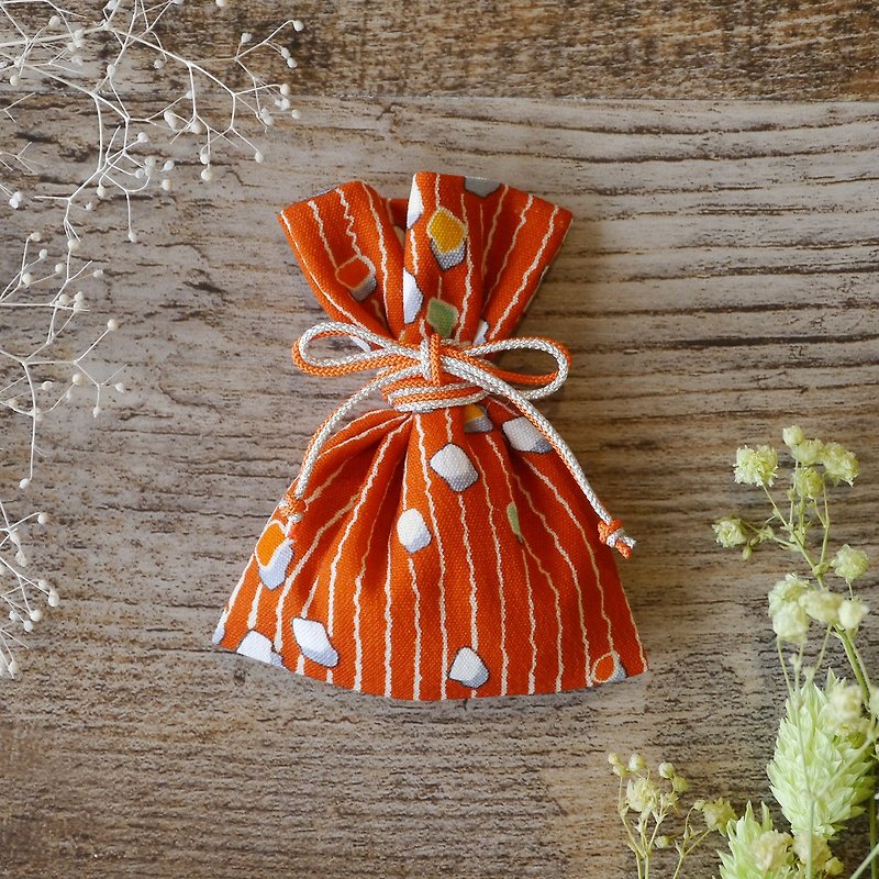 Healing happiness accessory Kimono scent bag - Fragrances - Cotton & Hemp Orange