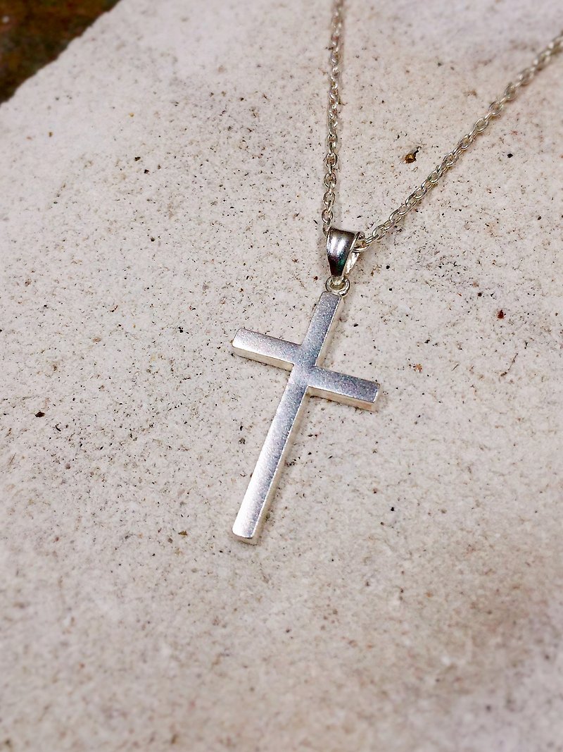 Asymmetric cross necklace - Couples' Rings - Other Metals Silver