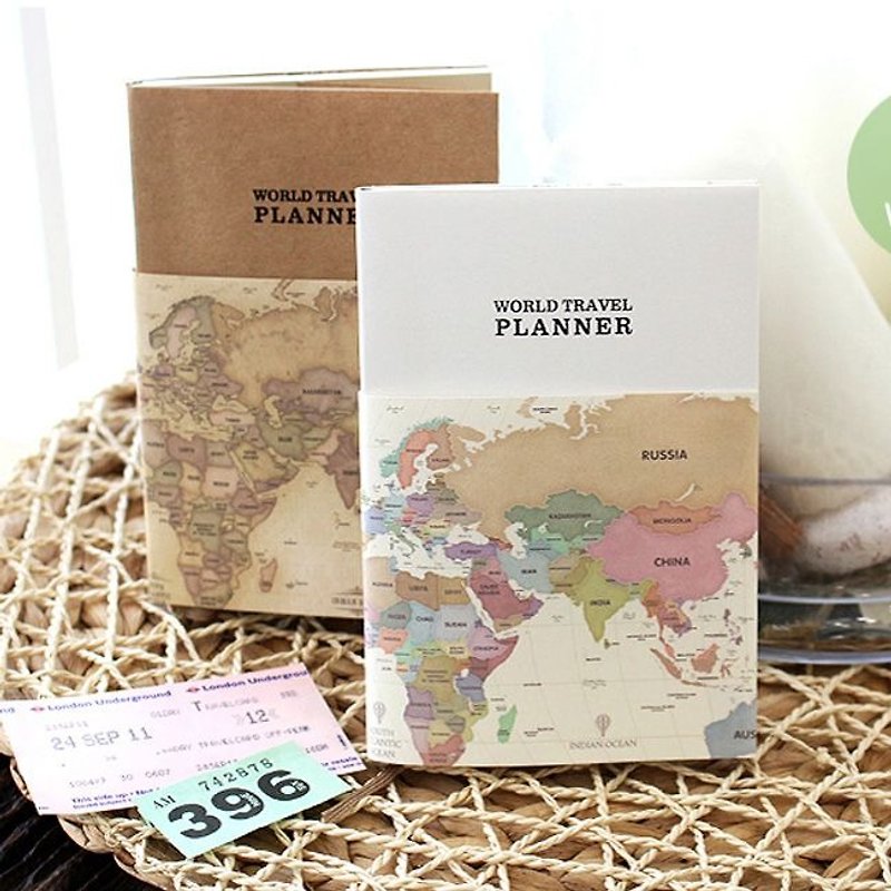 Dessin x indigo-Indimap World Travel Planner(2week)-pastel,IDG78438 - Notebooks & Journals - Paper White