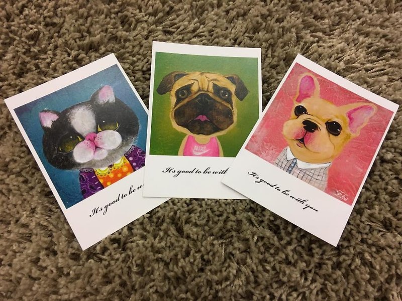 Lectra duck ★ ★ three dogs and cats postcard package \ a 40 yuan \ 3 Special 100 yuan \ province 20 yuan - Cards & Postcards - Paper 