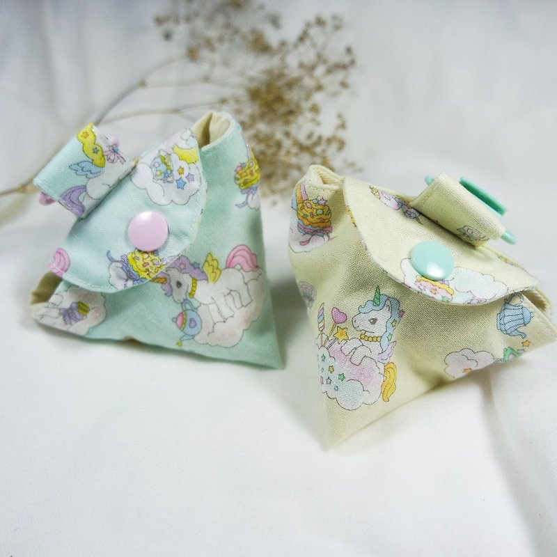 Pacifier bag / unicorn (two colors) - Bibs - Cotton & Hemp Green