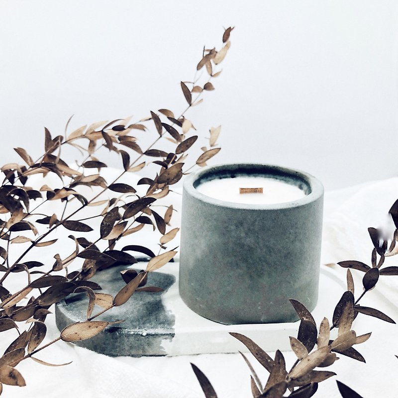 [Mother's Day Gift] Pure Series- Cement Candle (Large) - Candles & Candle Holders - Cement Gray