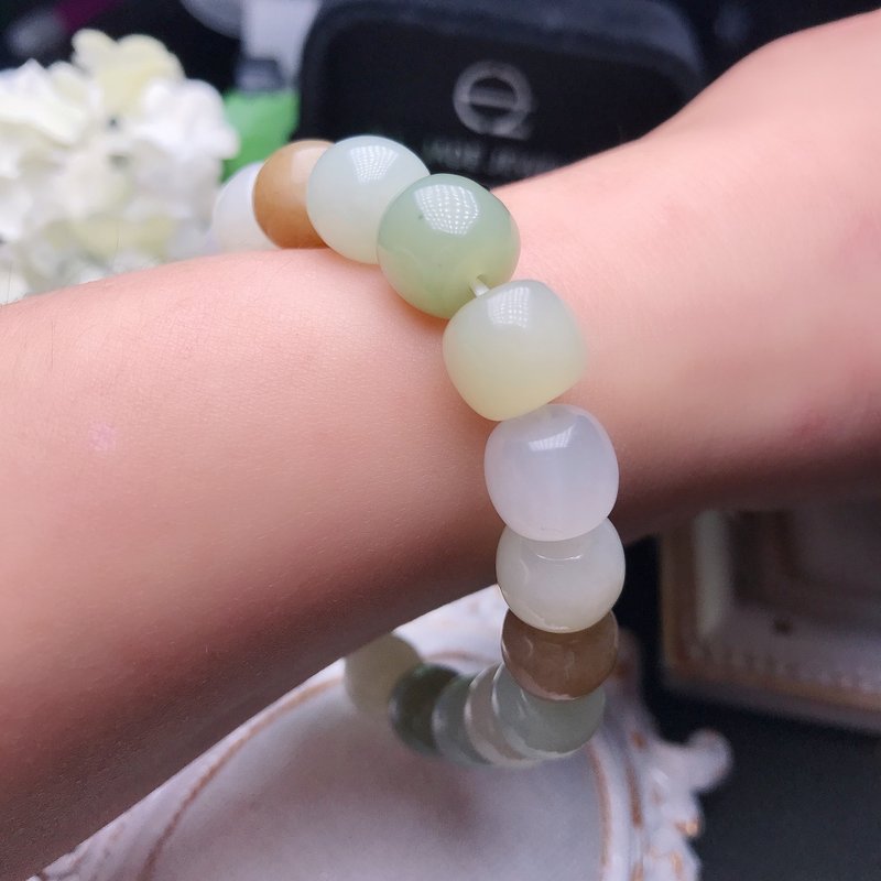 和闐玉手鍊 | 天然A貨翡翠 | 送禮 - 手鍊/手環 - 玉石 綠色