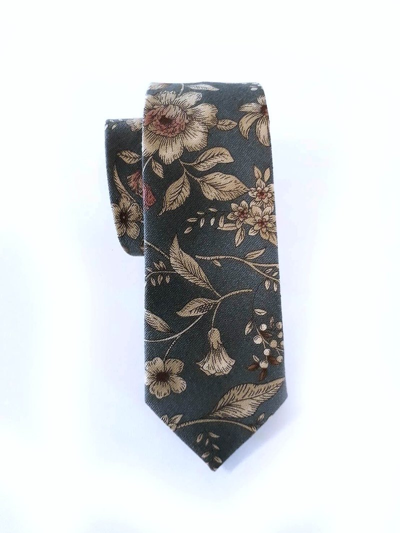 典雅風花卉 領帶 Neckties - 領帶/領帶夾 - 棉．麻 多色