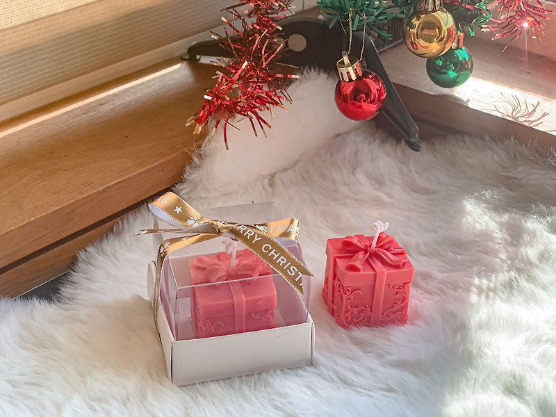 【小禮物】#聖誕禮物 甜點蠟燭 客製化禮物 生日蛋糕 香氛蠟燭 - 香薰/精油/線香 - 蠟 紅色