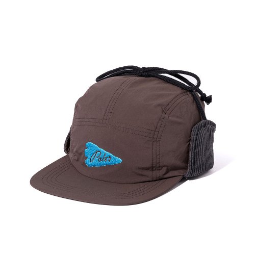 POLER 臺灣總代理 日本限定 POLER NYLON FLAP CAP 尼龍翻蓋遮耳帽 / 巧克力