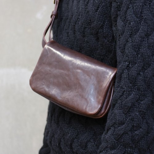 日本の職人による手作りレザーショルダーバッグ Organ (G-92) M