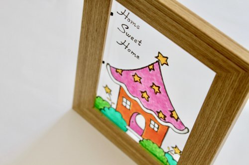 Cute Star Cottage Stained Glass Painting・Customized Art Gift for Wedding