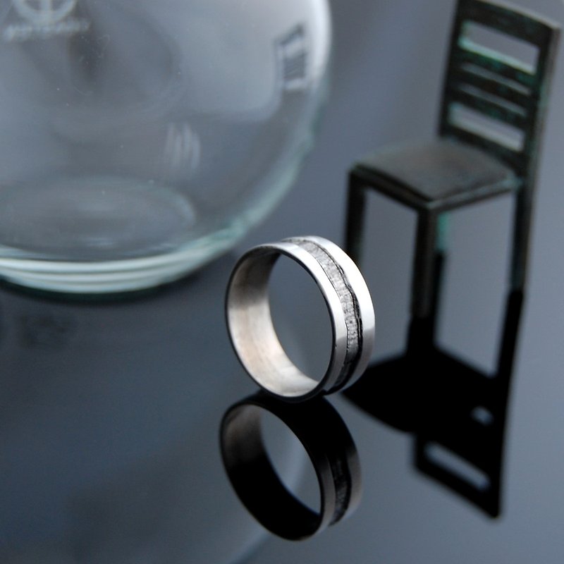 Wood Ring (Silver Ring ‧ Wide Edition) - แหวนทั่วไป - เงินแท้ 