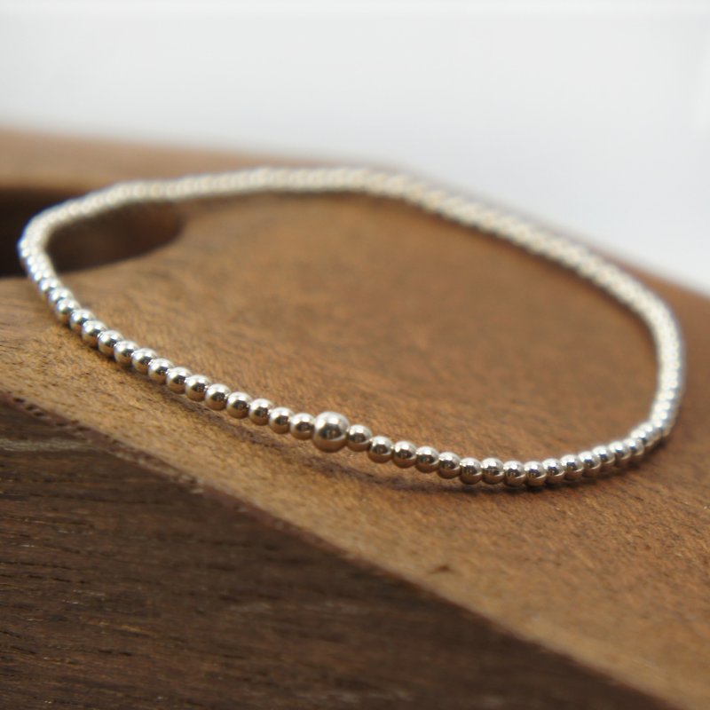 [If sub] fine silver bracelet - Bracelets - Other Metals White