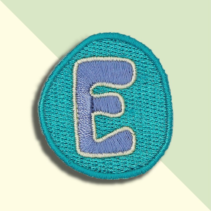 Childlike embroidery stickers-E - เข็มกลัด/พิน - งานปัก สีเขียว