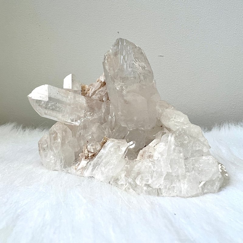 white crystal cluster | crystal | crystal cluster | crystal ornaments - Items for Display - Crystal Transparent