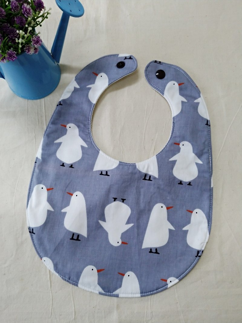 Cute penguin bibs pocket bibs waterproof bibs full moon ceremony gift - Bibs - Cotton & Hemp 