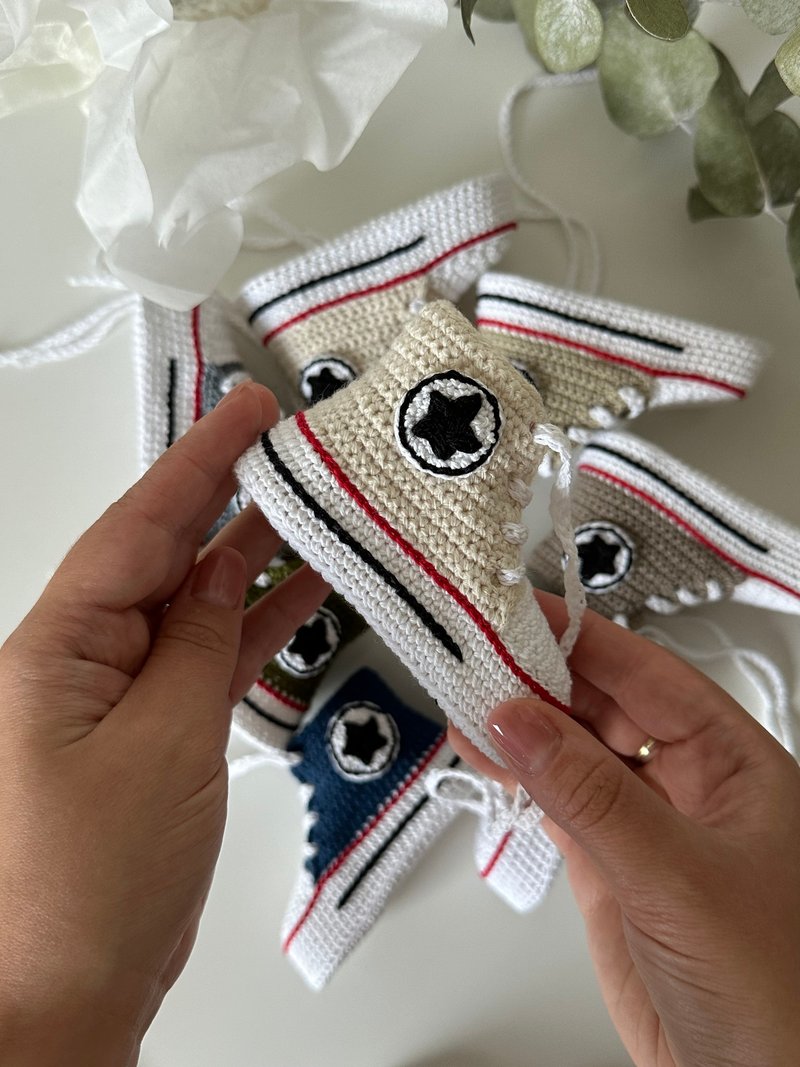 Cute Converse baby booties Baby shoes for a baby girl boy Kids Fashion Socks - รองเท้าเด็ก - ผ้าฝ้าย/ผ้าลินิน สีกากี