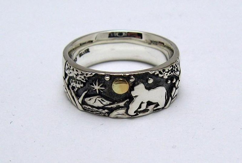 Under That Sky - Forest Gorilla Silver Ring - General Rings - Sterling Silver Silver